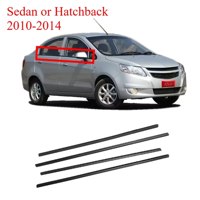 4 szt Gumowa osłona szyby okiennej do Chevrolet Sail Sedan lub Hatchback Outside 2010-2014 Gumowa osłona szyby zewnętrznej z laminatu