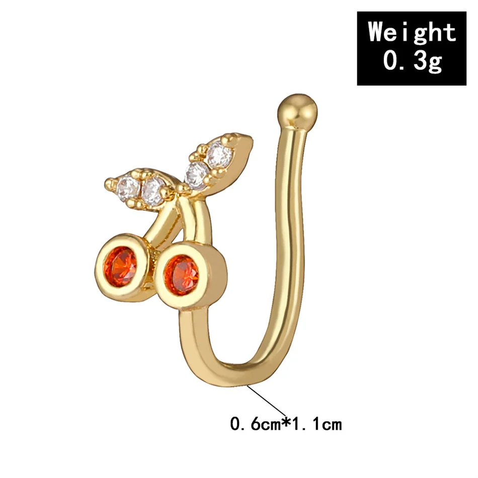 Gothic Women Accessories Fake Nose Rings Clip On Nose Faux Ear Cartilage Hoop Tragus Cuff Earring Non Piercing Jewelry image 6