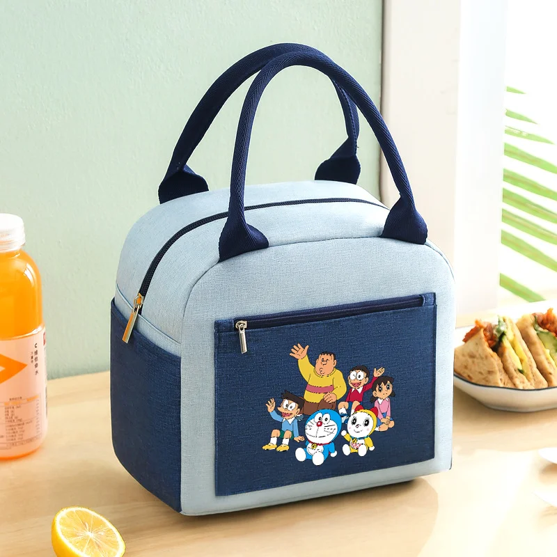 Doraemons Series Lunch Pack Hot Cartoon Portable Picnic Bento Bag Cute Student Food Meal Handbag Funny Birthday Gifts