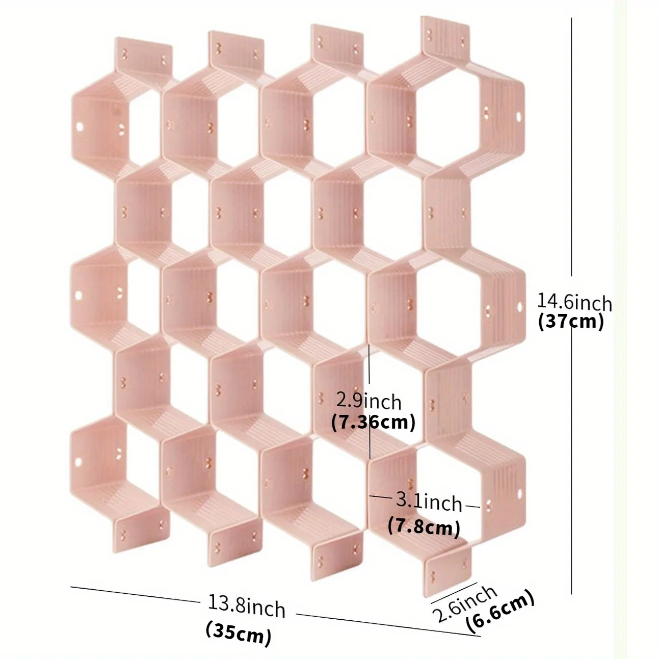 Honeycomb Separator Adjustable Drawer Organizer Divider for Underwear Belt-Scarf Socks Organizer