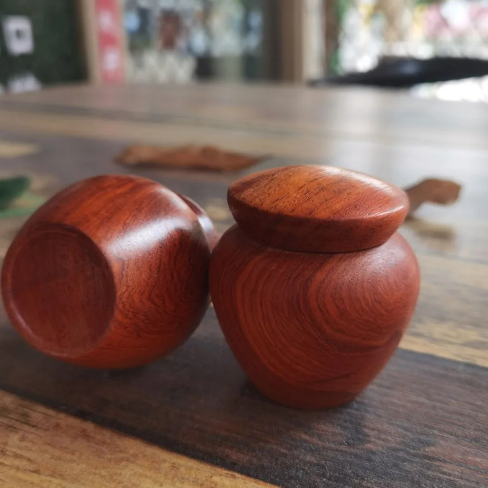 

2pcs Mini Sealed Incense Can Small Urns for Ashes Wooden Cremation Storage Boxes Rosewood Memorial Containers