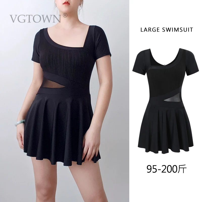 2026 New Plus Size L-8XL Swimming Suit for Women Sexy Low Cut  One Piece Swimsuit Summer  Vacation Swim Suit Dress Beachwear
