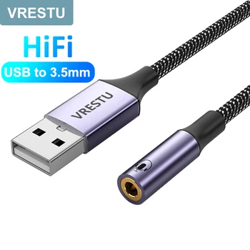 2 in 1 USB 3.5mm Jack USBA harici ses kartı adaptörü EarPods kulaklık bilgisayar PC Laptop için 3 5mm arayüzü PS5 ses kartı