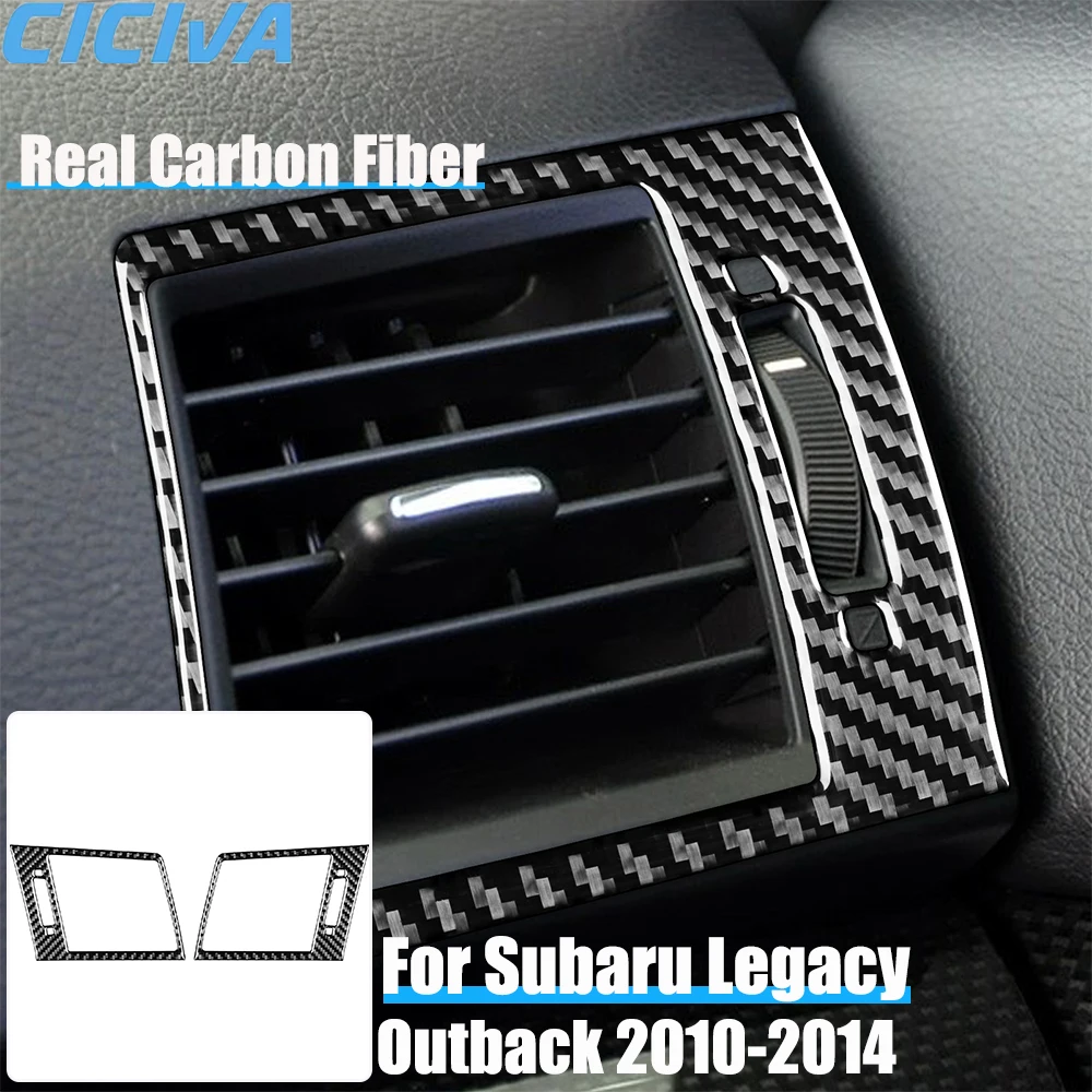 

Настоящие автомобильные аксессуары из углеродного волокна, накладка на вентиляционное отверстие на приборной панели, мягкая наклейка для Subaru Legacy/Outback 2010 2011 2012 2013 2014