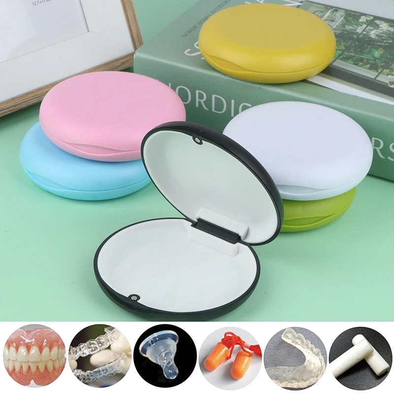 High Quality Orthodontic Retainer Braces Storage Box Soaking Invisible Teeth Denture Cleaning Tooth Storage Portable Belt case