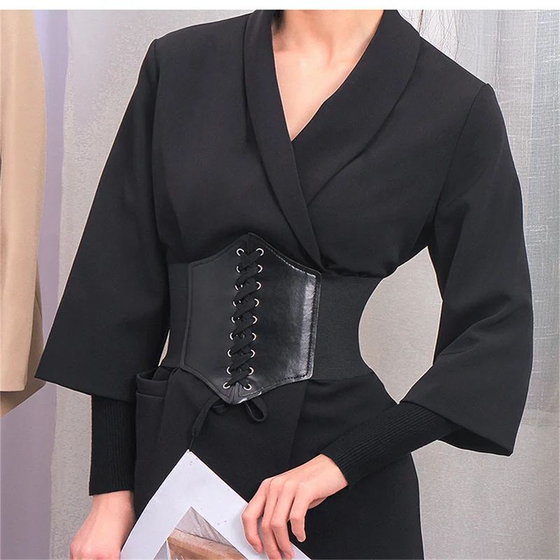 New Corset Wide Belts Pu Leather Slimming Body Belts For Women Elastic Waist Belts Cinto Sobretudo Feminin Ceinture Femme Fajas