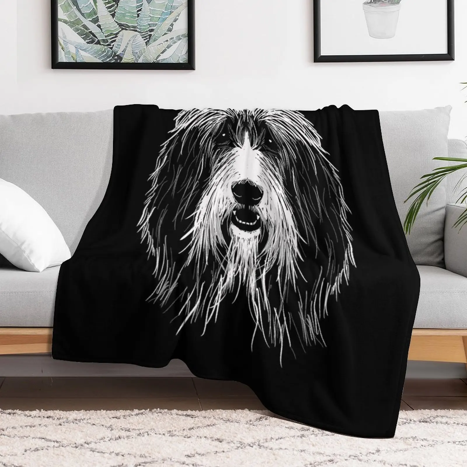 Bearded Collie Throw Blanket Weighted Sofa Quilt Blankets