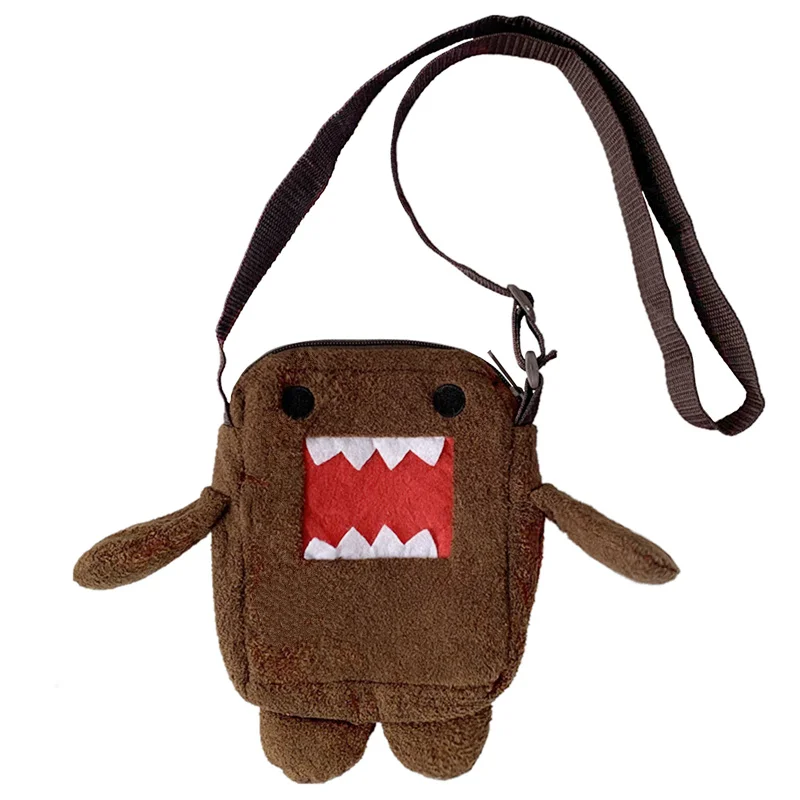 Domo Kun Plush Crossbody Bags Medium Kawaii Cute Phone Bag Small Shoulder Messenger Bags for Kids Boys Girls