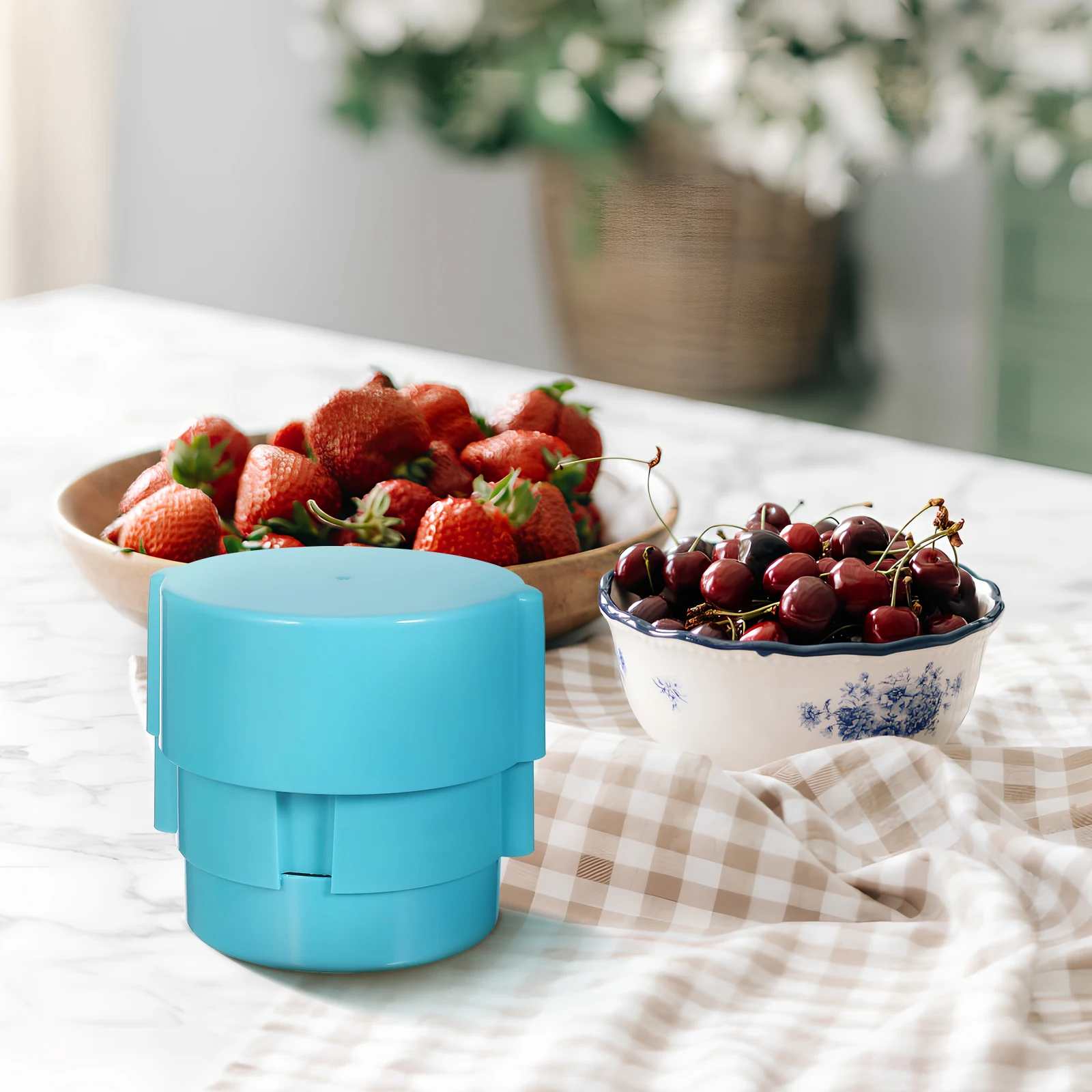 

Portable Cherry Pitting Tool Plastic Kitchen Accessory Red Date Corer Manual Pitter Efficient Six Holes Simultaneous Use Easy
