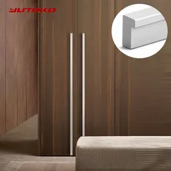 YUTOKO American Long Cabinet Door Handles 1200mm Brushed Gold Silver Aluminum Cupboard Pulls Drawer Knob Furniture Hardware