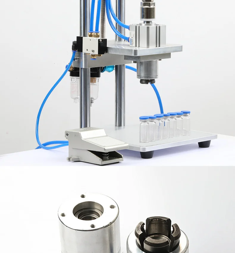 Desktop Semi-Auto Vial Sealing Machine Injec tion Glass Oral Liquid Bottle Ampou
