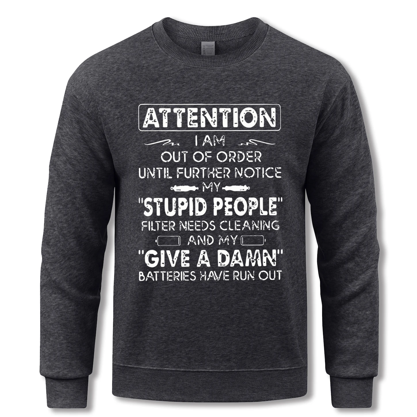 انتبه أنا خارج الطلب رجل البلوز العصرية بلوزة من الصوف الخريف كل مباراة الملابس للجنسين Crewneck اللون ملابس رياضية