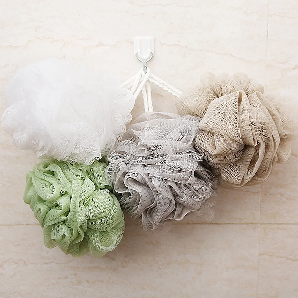 

8 Pcs Bath Ball Flower Shower Body Scrubber Loofah Mesh Nets Bathroom Accessories