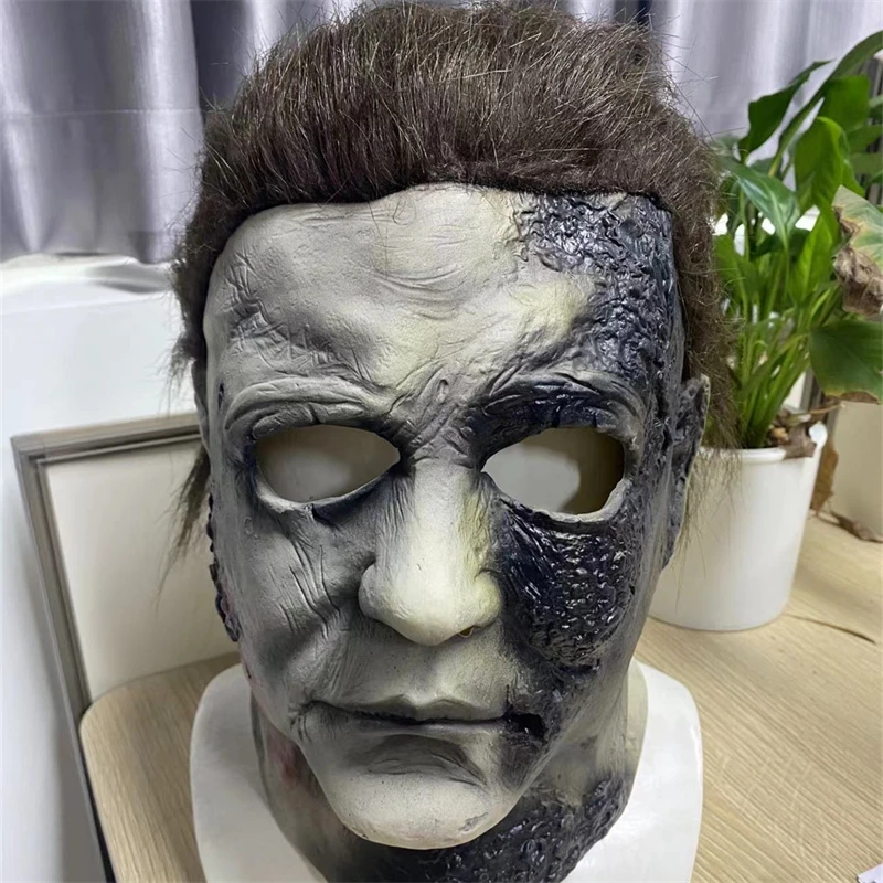 2022 Michael Myers Masks Halloween Horror Cosplay Costume Latex Props Latex Horror Scary Masks for Adult Cosplay Costume Grey