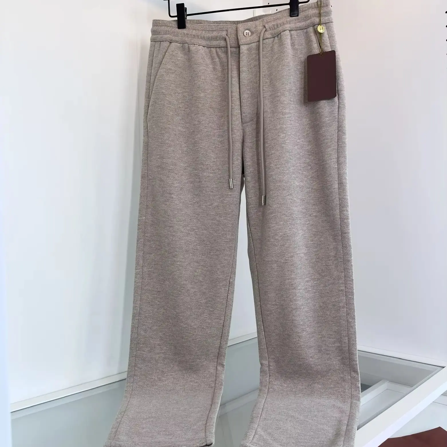 

Italian LP 25aw wool-blend elastic waist straight slacks