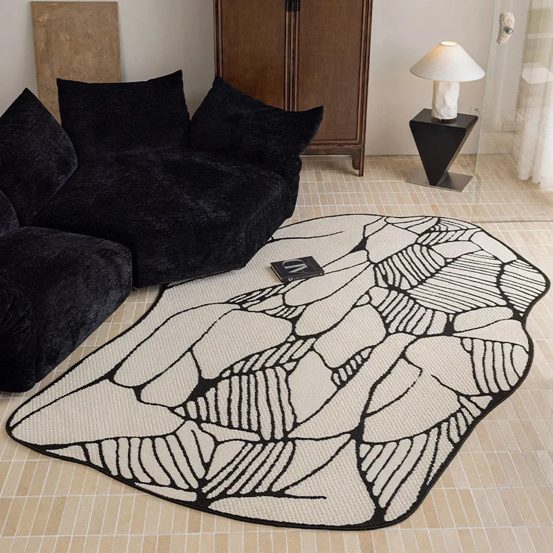 

shaped living room carpet, waterproof, scrubbable and leave-in, light luxury, high-end sense and dirt-resistant floor mat