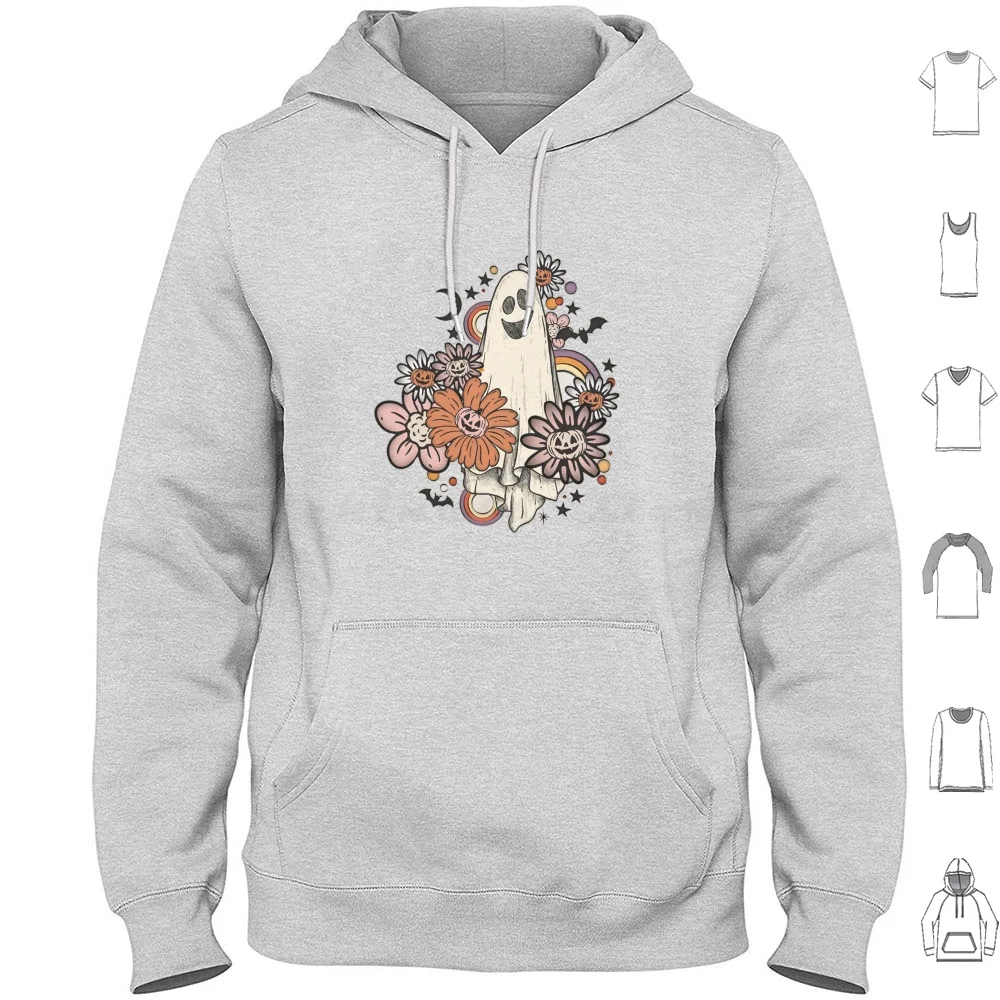 Spooky Vibe Cute Funny Halloween Hoodies Long Sleeve Spooky Ghost Cute Witch Scary Pumpkin Funny Fall Magic Horror