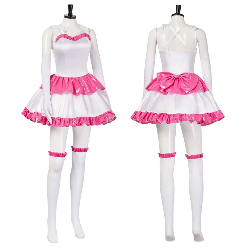 Perfect Blue Anime Costume Cosplay Wig Mima Kirigoe idol Woman Red Dress Skirt Pink Japanese Comic Film Halloween Party Costume view 5