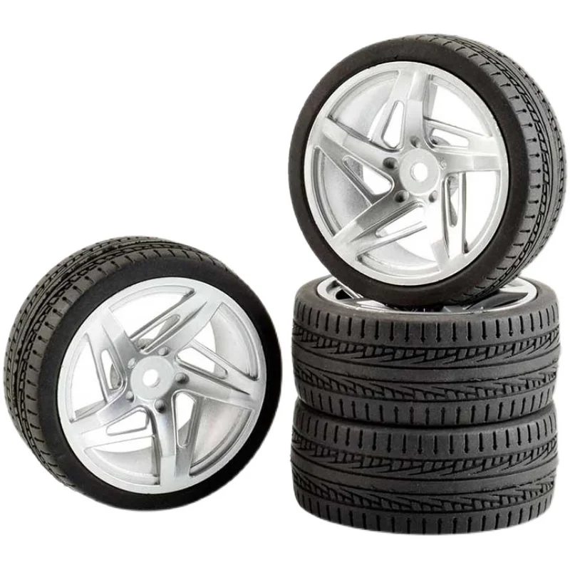 64mm 1/10 RC Racing Car Tires On Road Touring Drift Car Tyre Wheel for Tamiya TT01 TT02 XV01 TA06 PTG-2 HPI WR8 Kyosho HSP