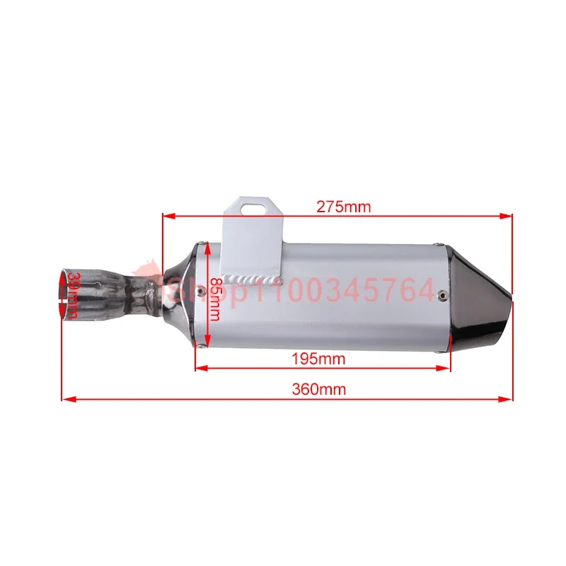 Motorcycle High Quality Exhaust Muffler for New BBR China KAYO BSE Apollo Pit Bicycle motocross 110cc 125cc
