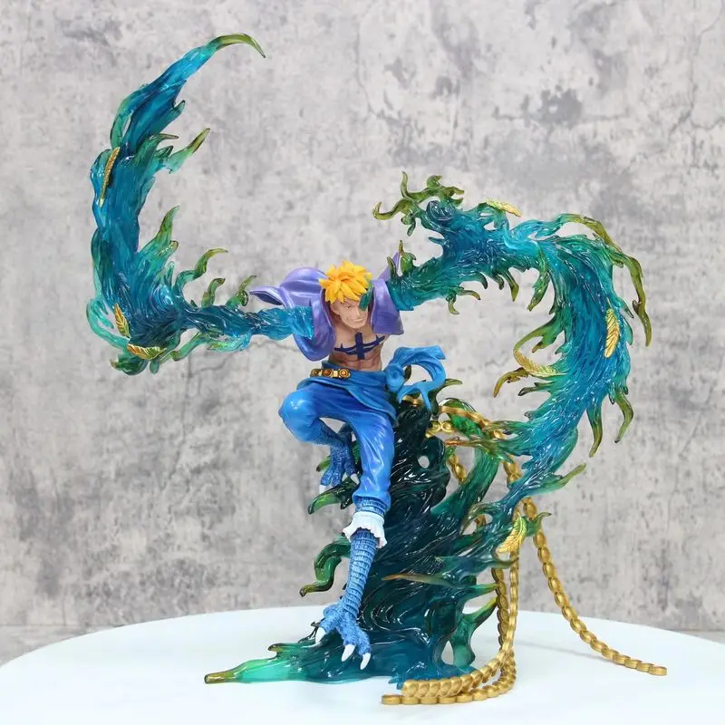 33 cm Anime One Piece Barba Bianca Pirati Marco Flying Ver. Collezione di statue di action figure in PVC Modello Giocattoli per bambini Regali per bambole