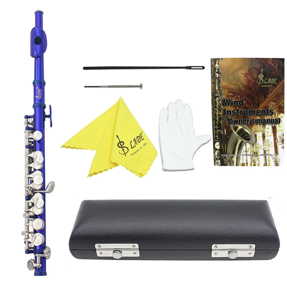 

SLADE 16 Holes Piccolo Closed Hole C Tone Half-Size Flute Cupronickel Body Piccolo With Leather Case Gloves Parts & Accessories