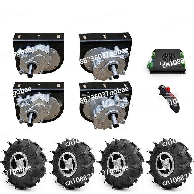 

4WD 1000W Electric Quad Drive Kit 4.10-4 Off-Road Tires 10 Wheel Cart