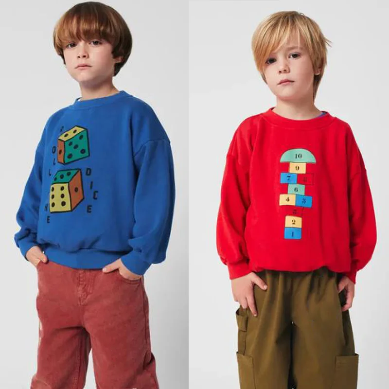 Boys Sweatshirts 2026 Autumn Spring Long Sleeve Tops for Kids Cartoon Girls Pullovers Terry Children Outfits Tees Baby Clothing