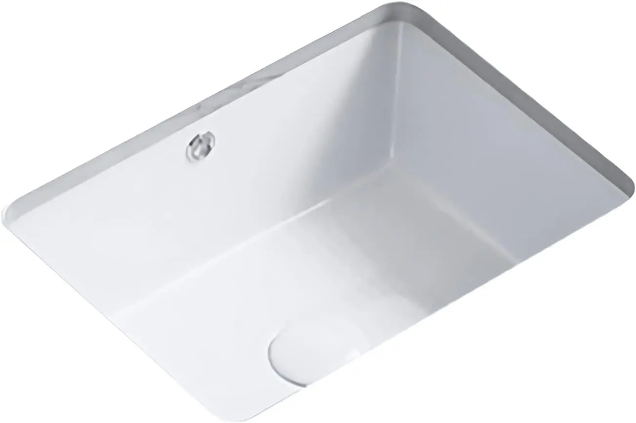 

16 Inch Bathroom Vanity SinSmall Undermount Bathroom Sinks Rectangular White Porcelain Vessel Sink Cabinet 15.75" x 11.82" Ceram