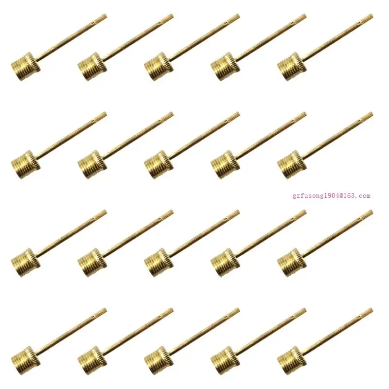20pcs ปั๊มฟุตบอล inflator เข็มโลหะสแตนเลสพองเข็ม D5QD