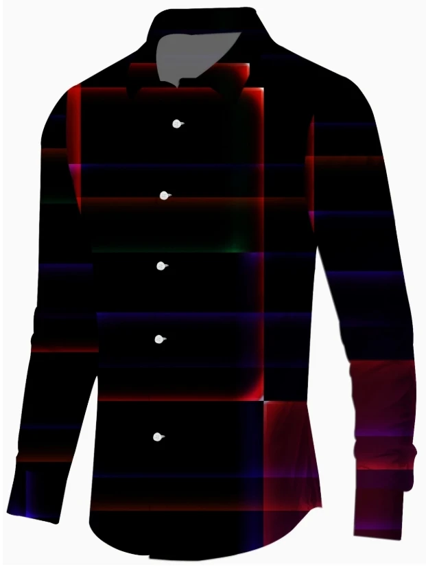 

Men's Casual Floral Print Button-Up Shirt - Polyester & Elastane Blend, Perfect for All Seasons, Collar, Fabric