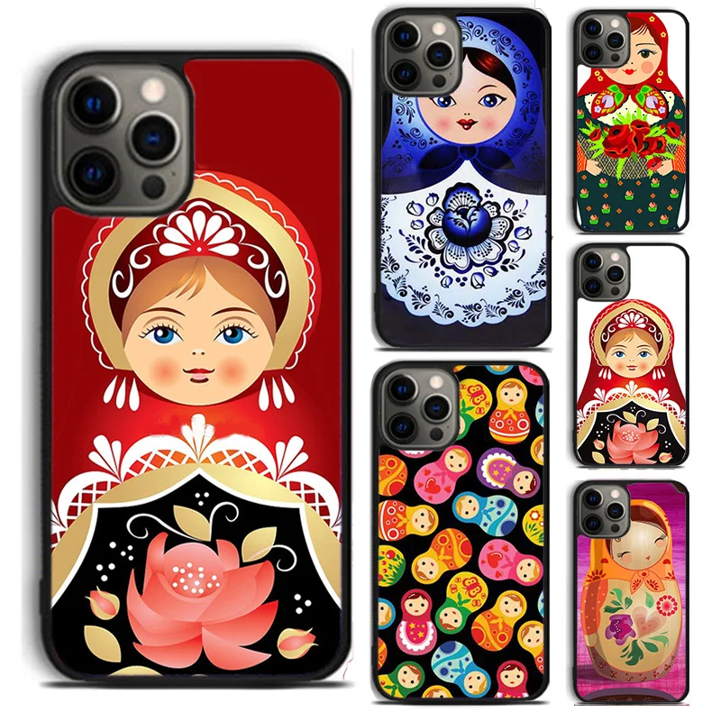 Cute Russian Dolls Matriochkas Phone Case For For iPhone 16 15 11 12 13 14 Pro Max XS XR Plus coque