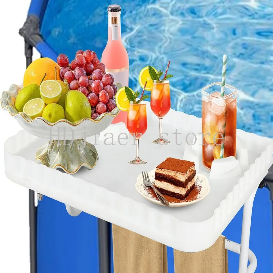 

New Outdoor Portable Pool Hanging Bar Bar Pool Side Table Weather resistant Stable Pool Desktop