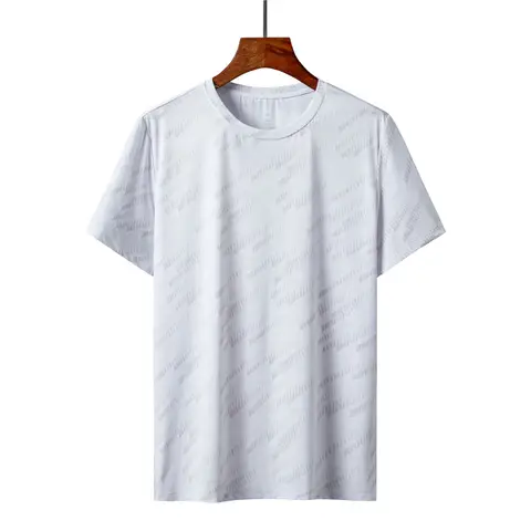 Ice Silk Herr T-shirt Snabbtorkande Andningsbar Träning Gym Löparskjortor Sommar Coola Casual Sportkläder Aktivkläder för Herr 10 best sales t-shirt i nylon och spandex - №8