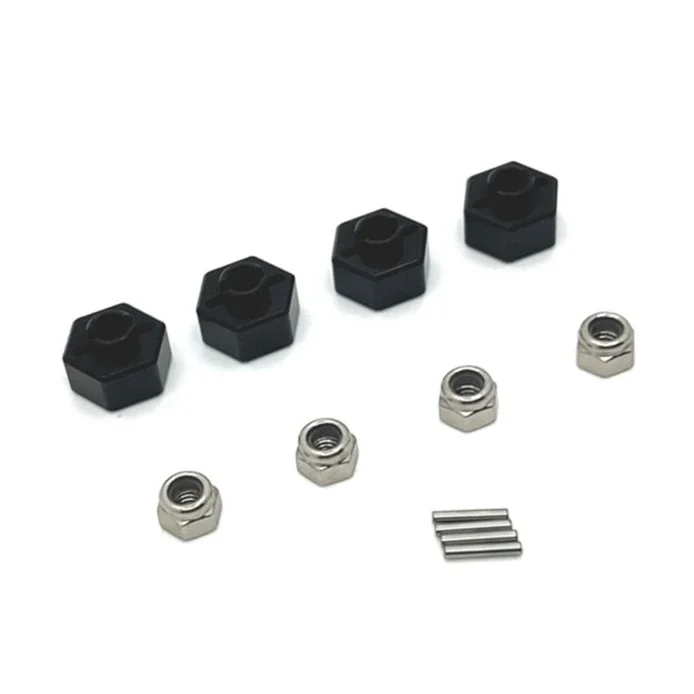 MN168 4 Uds. Adaptador de cubo hexagonal de rueda de Metal de 12mm 1/12 RC accesorios de piezas de actualización de coche