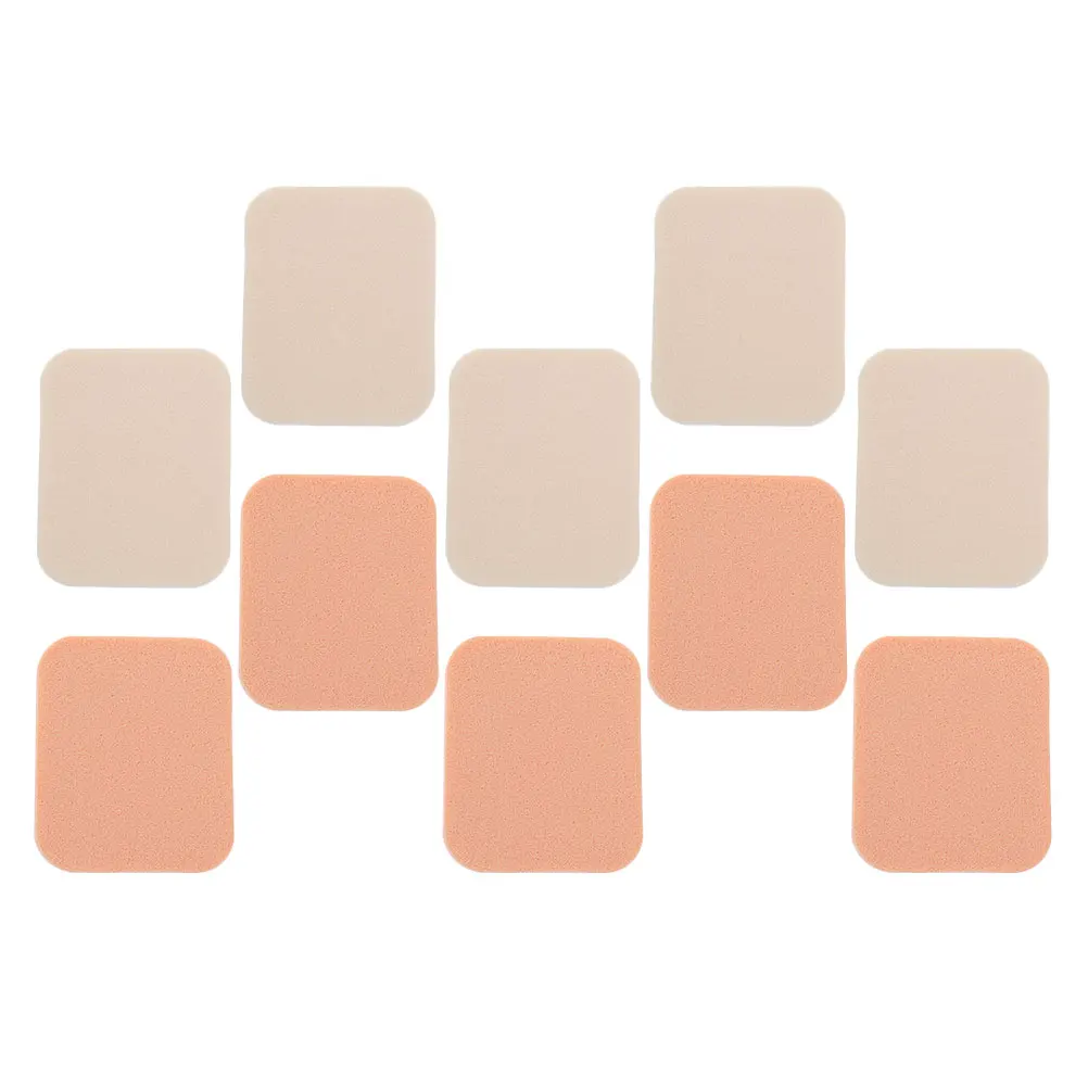 10 pçs pó puff quadrado puff portátil meninas almofada de maquiagem rosto macio cosméticos uso diário molhado seco fundação creme
