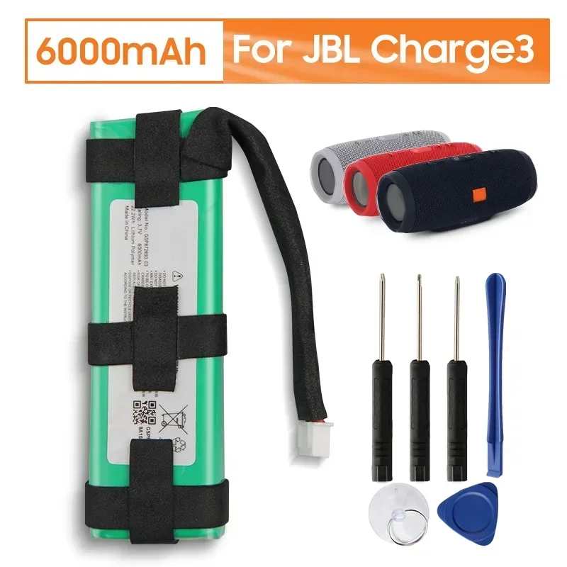 Batería de recambio GSP 872693 03 GSP 1029102 A para JBL Charge3 Charge 3 Altavoz de audio Bluetooth Batería 6000mAh