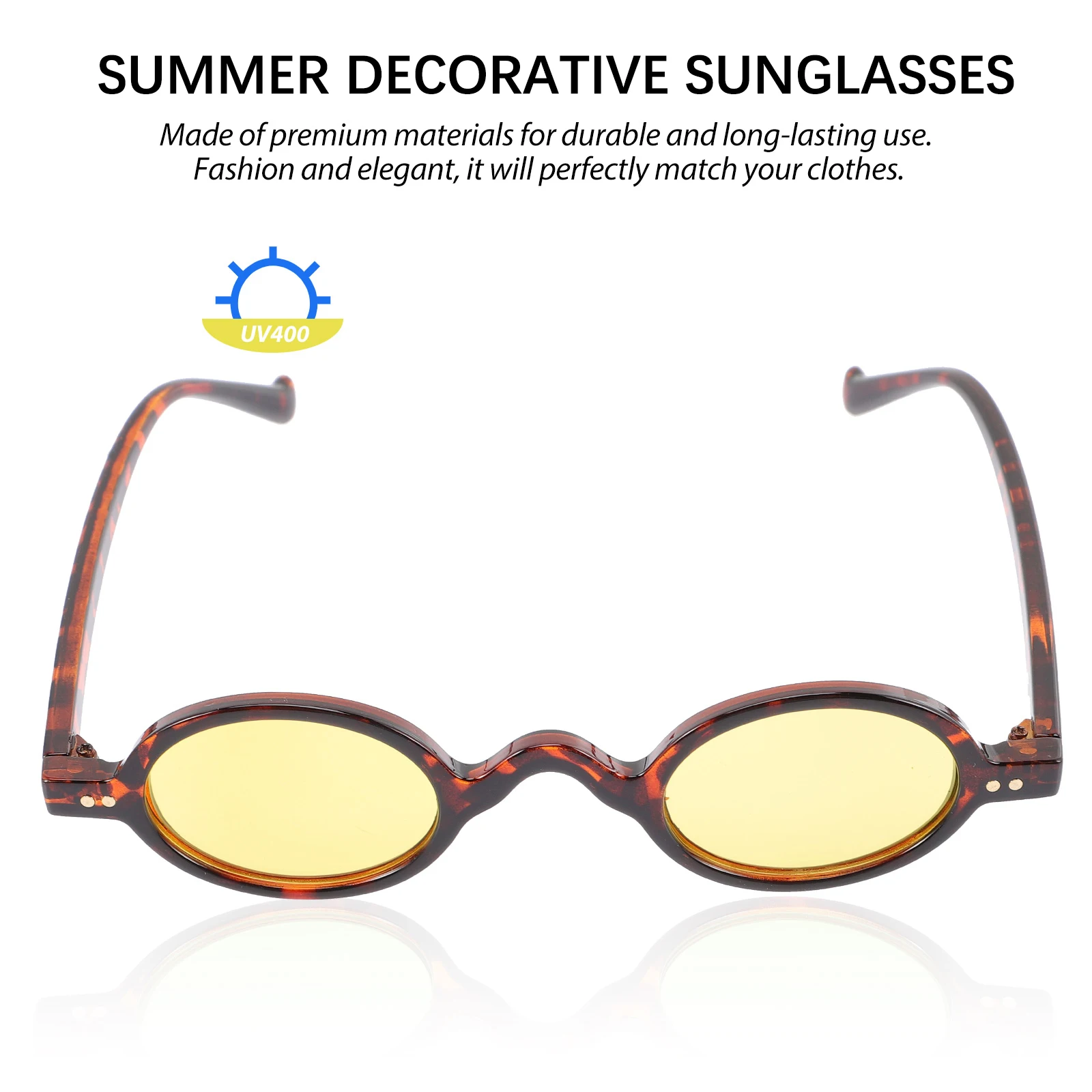 

1 Pair Vintage Leopard Pattern Sunglasses Retro Party Glasses Festival Photo Prop Decorative Eyewear Summer Outdoor Accessories