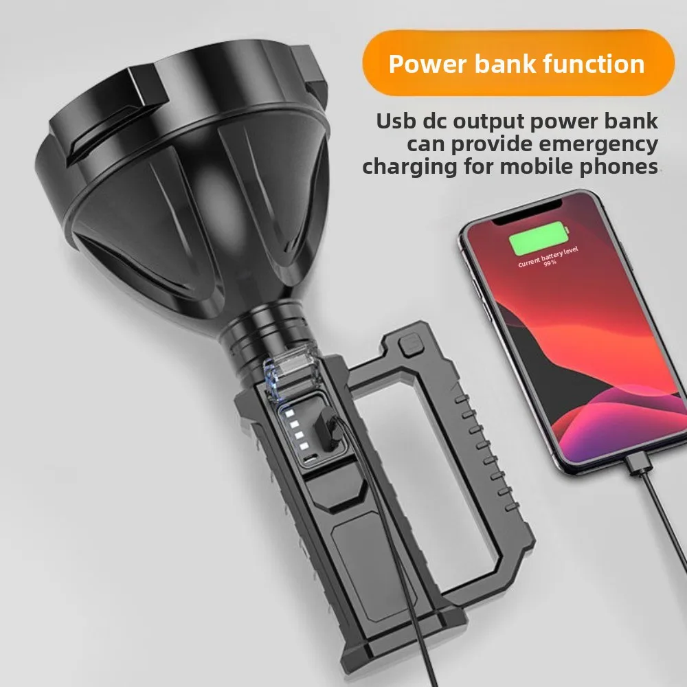 Портативный прожектор сильного света, водонепроницаемый мощный прожектор для кемпинга, профессиональный портативный прожектор