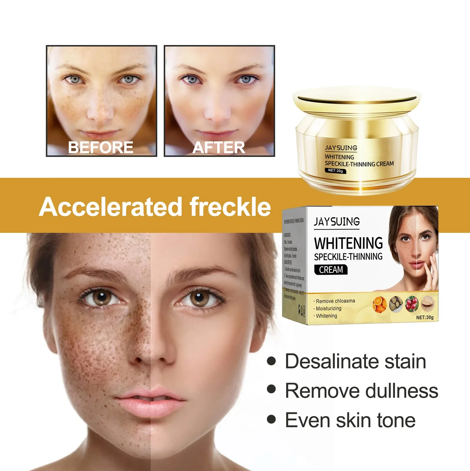 Crema facial iluminadora e hidratante para aclarar manchas de Melasma y manchas de quemaduras solares