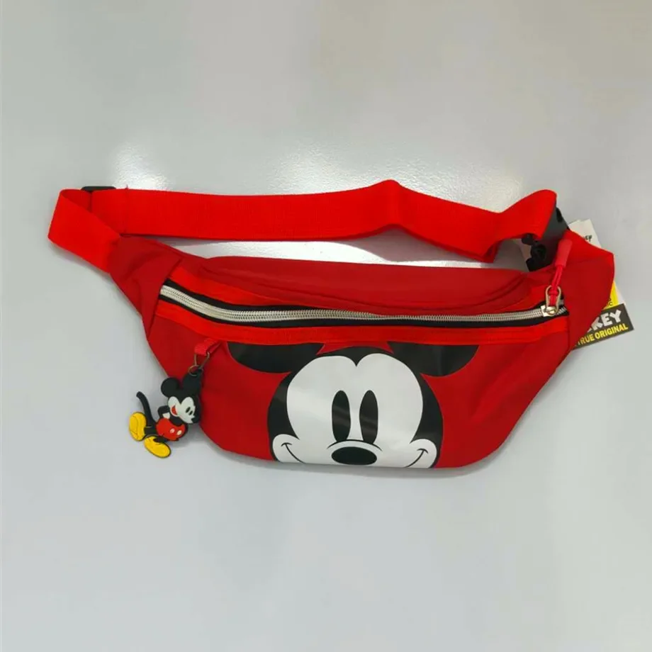 Disney-Bolso cruzado de Mickey Mouse para niños y niñas, bandolera de hombro con cinturón, novedad