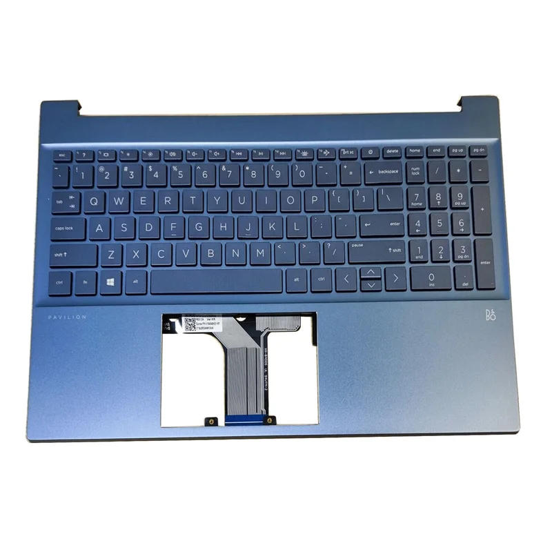 S  New For HP Pavilion 15-eg 15-eh  Palmrest w/ Backlit Keyboard Blue M08920-001 US