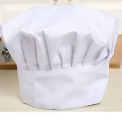 Baby Kid White Chef Hat Elastic For Party Kitchen Baking Cooking Costume Cap Gorro Cocinero Blanco Fast Drop Shipping