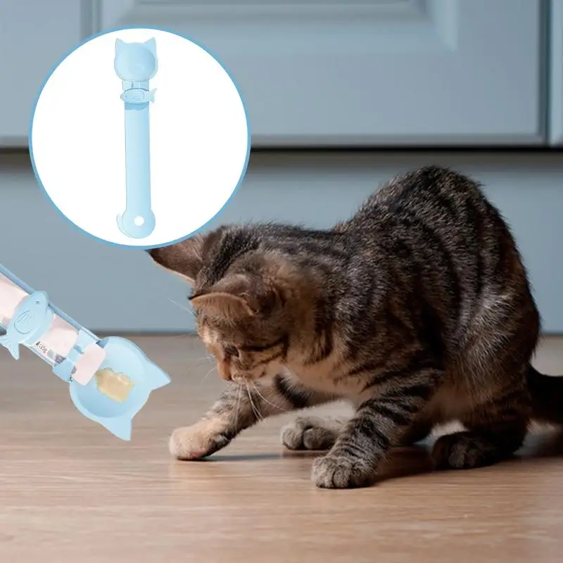 Pet Food Mixing Spoon Pet Cat Strip Treat Dispenser Spoon Multifunctional Cat Treat Dispenser Spoon For Small Medium Large Cats