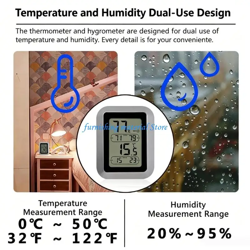 Y5GD Digital Hygrometer Thermometers High Precisions Sensors Pocket Size for Accurate Monitoring in Various Locations