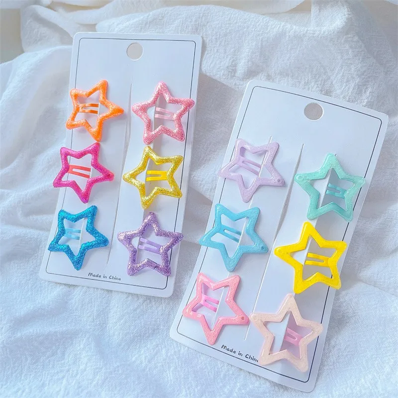 

6pcs/set 3cm Five-pointed BB Clips for Children Kids Baby Girls Stars Hairpins Hair Clip Hair Accessories