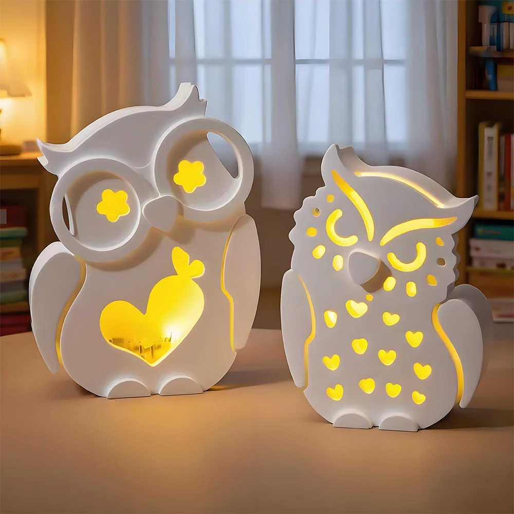 S0224 DIY милые очки сова подсвечник гипсовая форма эпоксидная смола подсвечник животное подсвечник молдин смола для штукатурки ремесло