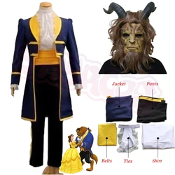 Movie Beast Prince Cos Costume Beauty The Prince Beast Cosplay Costume For Adult Men Halloween Anime Prince Beast Suits Add Mask