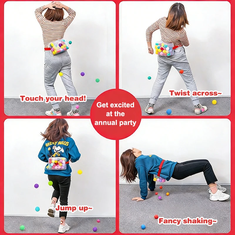 مجموعة ألعاب الكرة المتأرجحة مع 30 كرة ملونة؛ لعبة بناء الفريق المثالية للحفلات العائلية الداخلية/الخارجية للبالغين والأطفال.