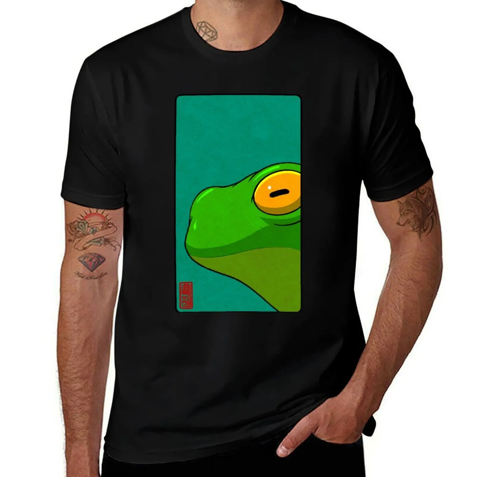 

close up frog meme no text T-Shirt for a boy graphic shirts blacks mens graphic t-shirts hip hop